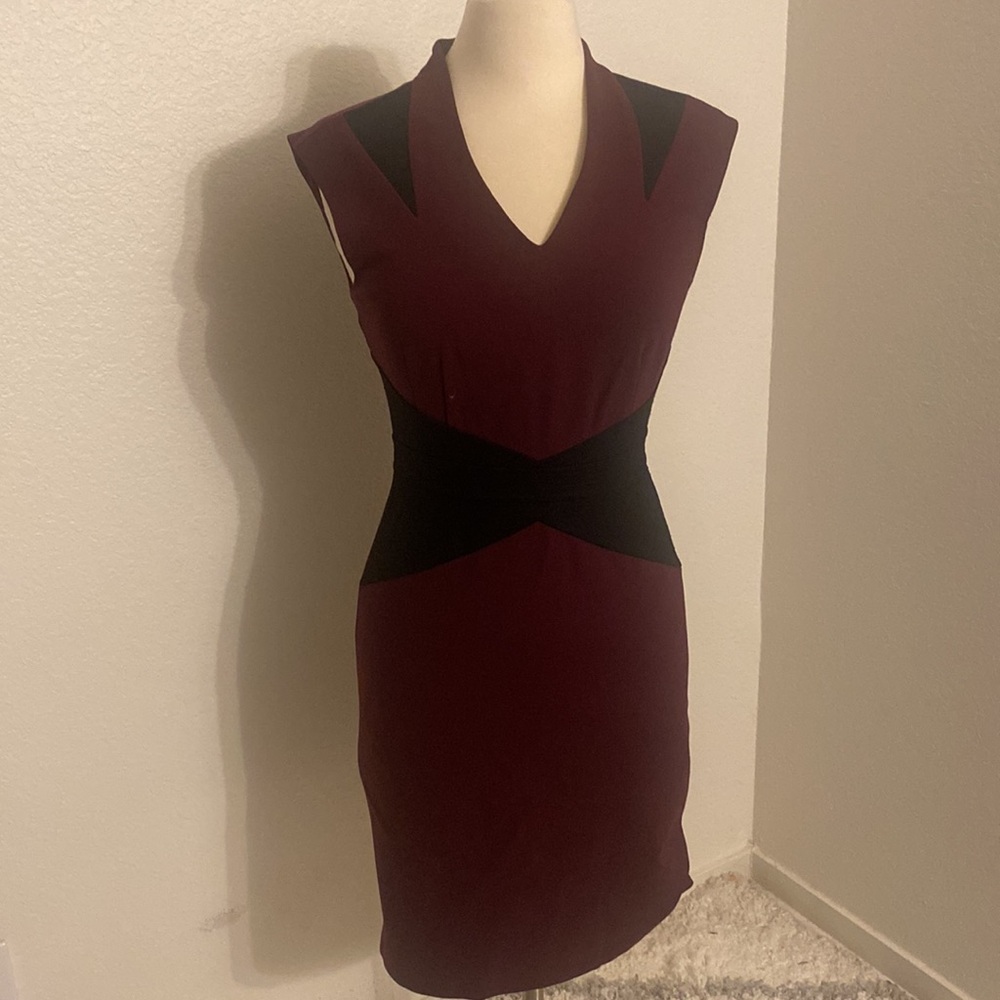 burgundy dress